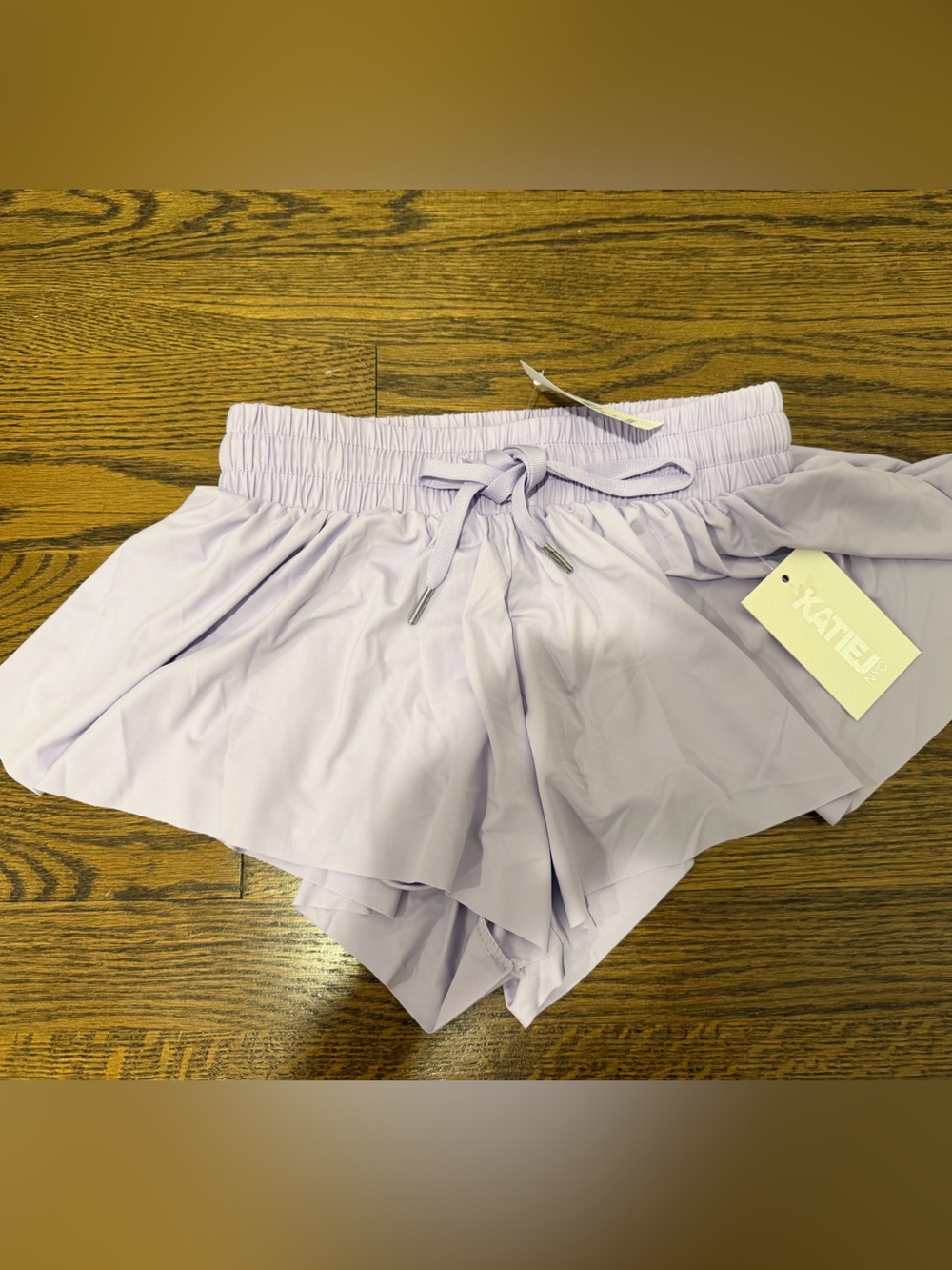 KatieJNYC Light Lavender Farrah (Butterfly) Drawstring Shorts